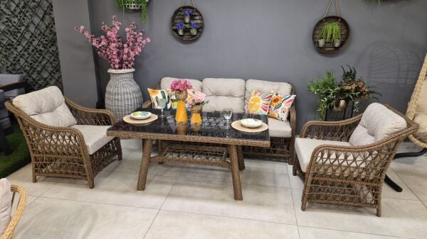Dora Rattan Bahçe Balkon Oturma Grubu TEŞHİR