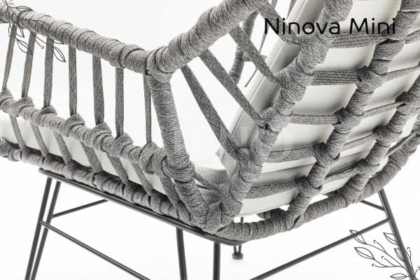 Ninova Mini 2'li Bahçe Balkon Oturma Grubu