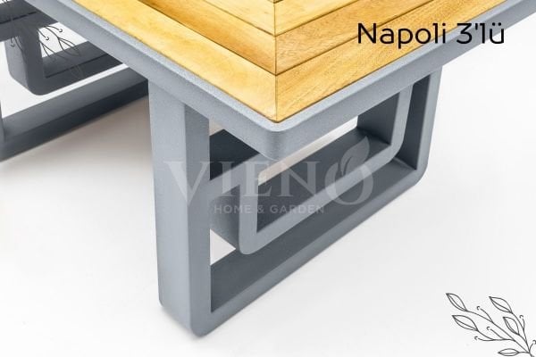 Napoli Alüminyum Bahçe Balkon Oturma Grubu