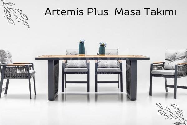 Artemis Plus Alüminyum Bahçe Balkon Masa Takımı (100x200)