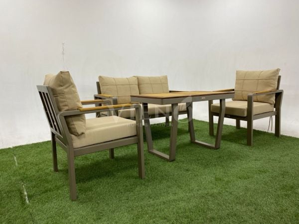 Calidus 2'li Alüminyum Bahçe Balkon Oturma Grubu