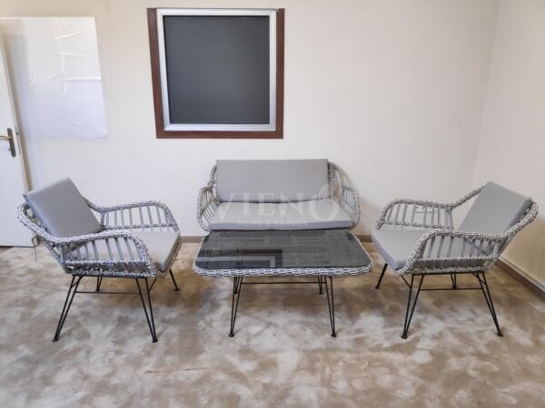 Ninova Mini 2'li Rattan Bahçe Balkon Oturma Grubu (TEŞHİR)