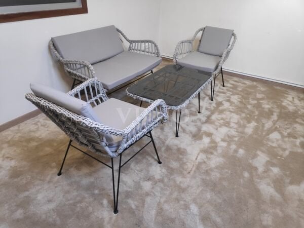 Ninova Mini 2'li Rattan Bahçe Balkon Oturma Grubu (TEŞHİR)