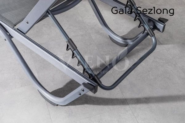 Gala Kolsuz Alüminyum File Şezlong Antrasit