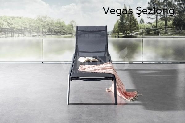Vegas Alüminyum File Şezlong Antrasit