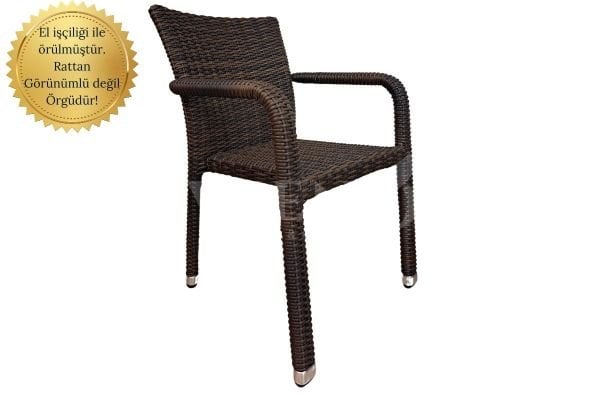 Rosa Rattan Bahçe Balkon Tekli Sandalye