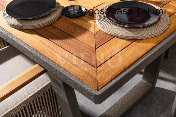 Argos Alüminyum Bahçe Balkon Masa Takımı (100x200)