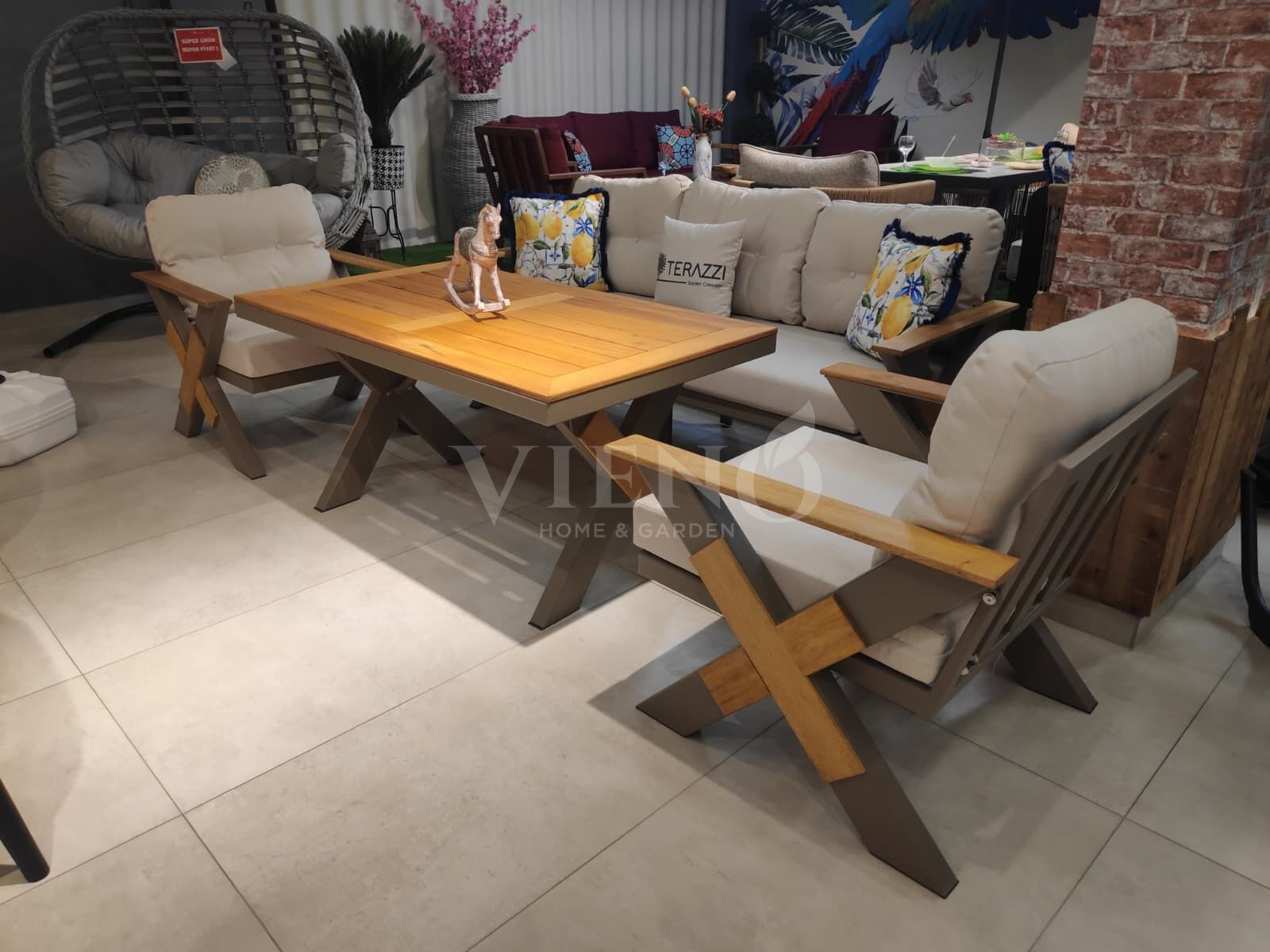 Lotus Aluminyum Bahçe Balkon Oturma Grubu (TEŞHİR)