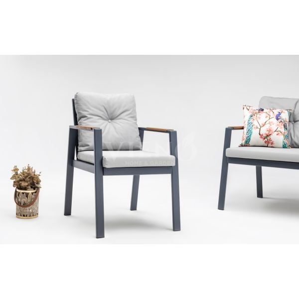 Efes Bahçe Balkon Sandalye (2 Adet) Antrasit