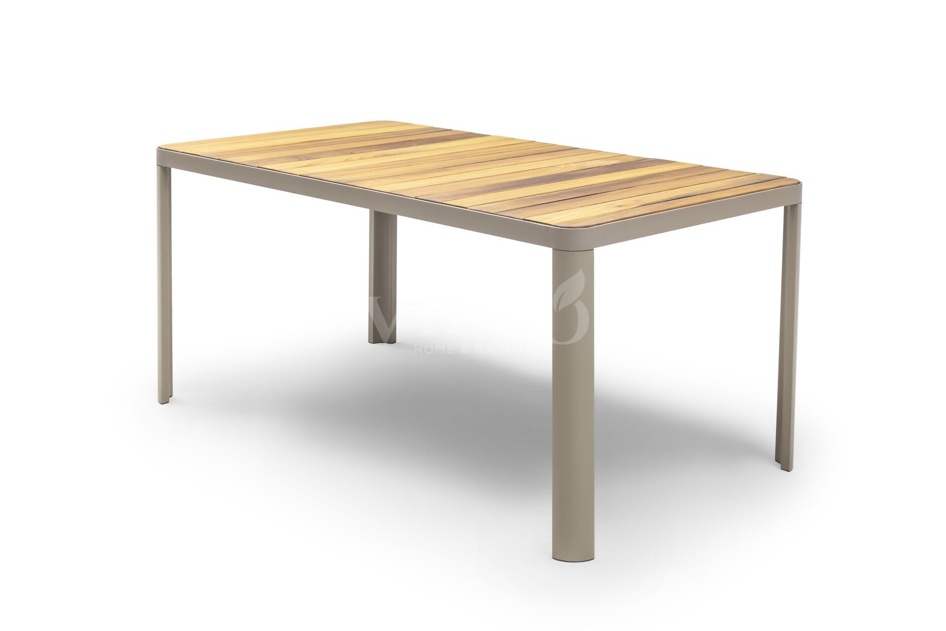 Rita Alüminyum Bahçe Balkon Masa Ahşap Tablalı (100x200)