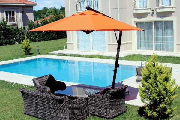 B101 Klasik Yandan Direkli 8 Kollu Yuvarlak Şemsiye