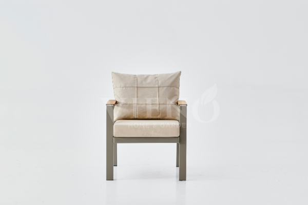 Efes Midi Alüminyum Bahçe Balkon Oturma Grubu Cappuccino