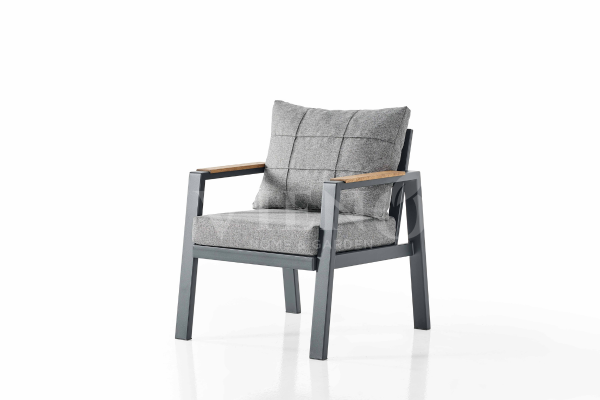 Efes Midi Alüminyum Bahçe Balkon Oturma Grubu Antrasit