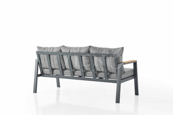 Efes Midi Alüminyum Bahçe Balkon Oturma Grubu Antrasit