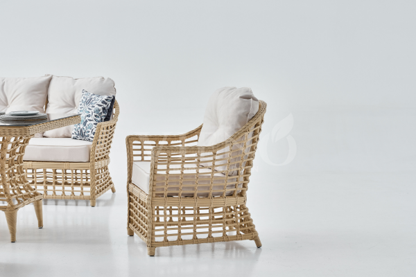 Bergama Rolex Rattan Bahçe Balkon Oturma Grubu (100cm x 200cm)