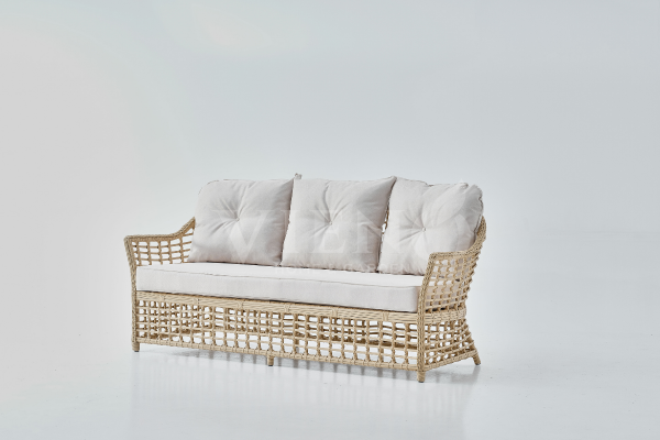 Bergama Rolex Rattan Bahçe Balkon Oturma Grubu (100cm x 200cm)