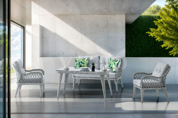 Fiji Mini Rattan Bahçe Balkon Oturma Grubu