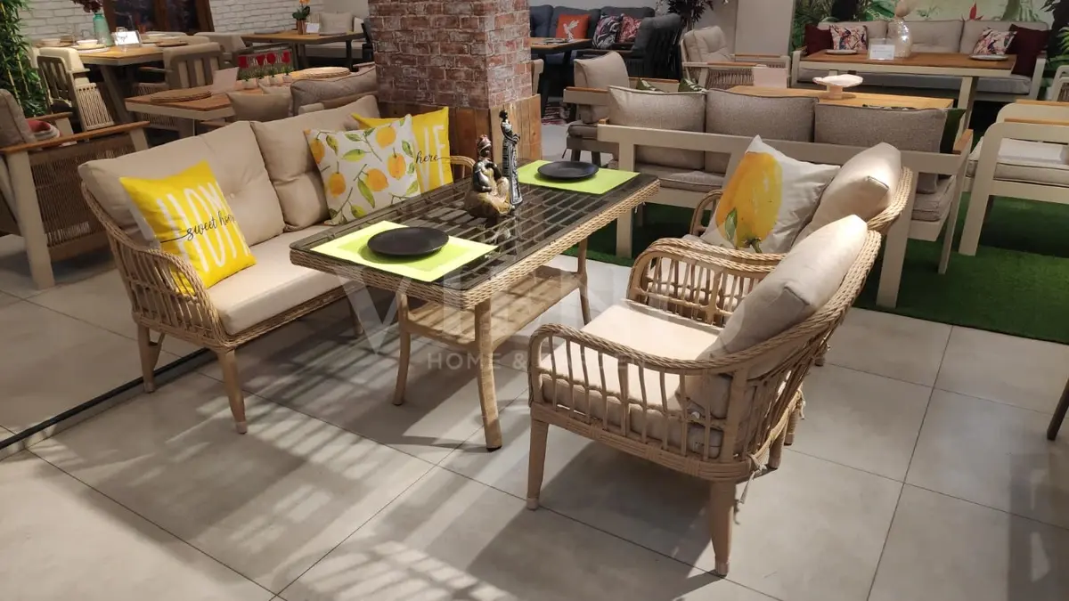 Fiji Mini Rattan Bahçe Balkon Oturma Grubu