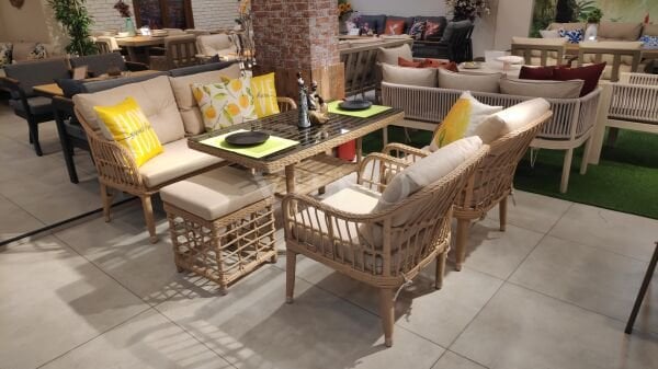 Fiji Mini Rattan Bahçe Balkon Oturma Grubu