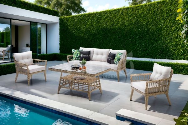 Midilli Rattan Bahçe Balkon Oturma Grubu (TEŞHİR)