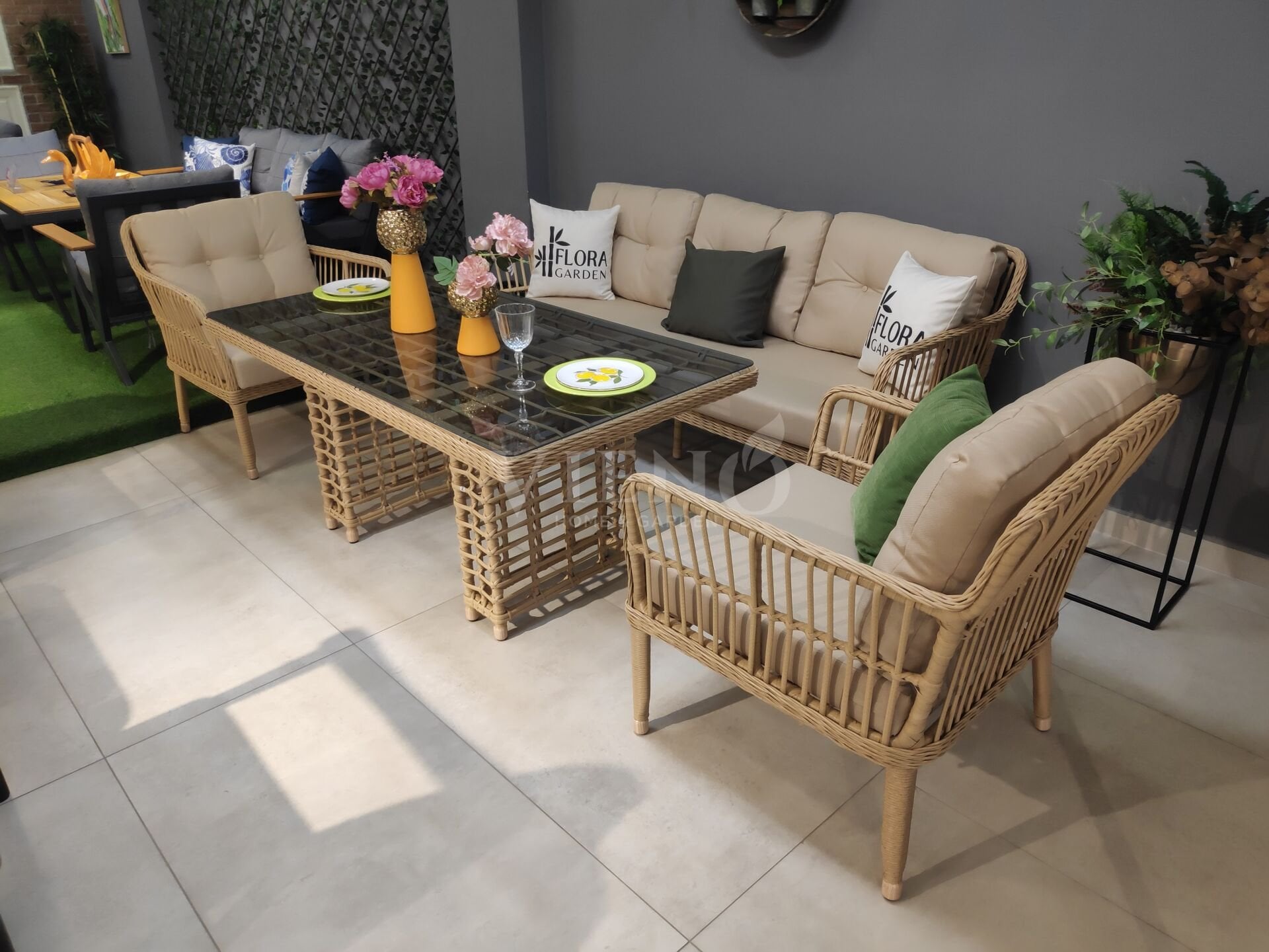 Midilli Rattan Bahçe Balkon Oturma Grubu (TEŞHİR)