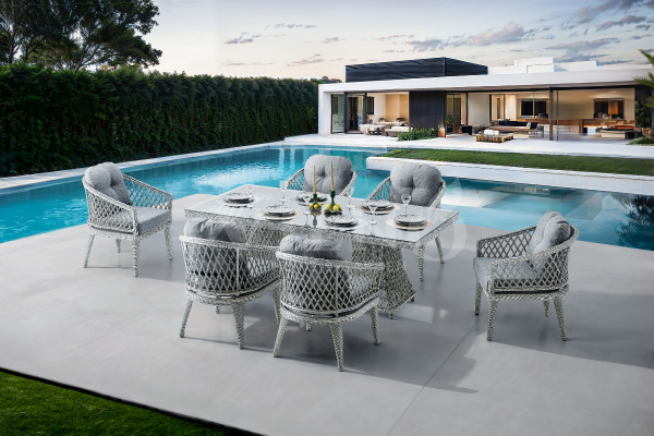 Osaka Rattan Bahçe Balkon Masa Takımı (100cm x 200cm)