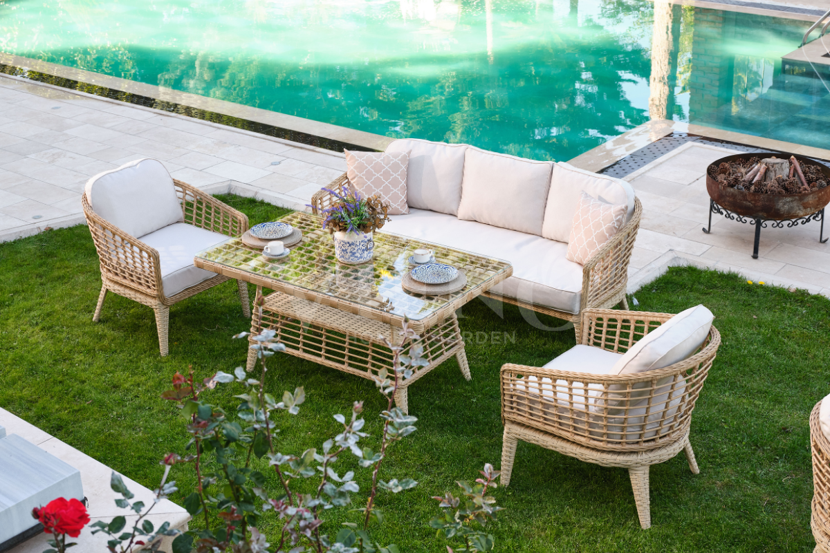 Rodos Rattan Bahçe Balkon Oturma Grubu