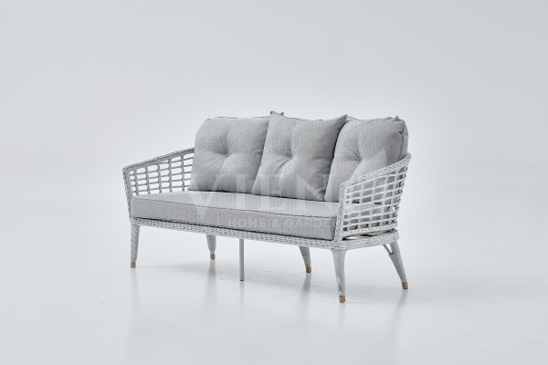 Rodos Rattan Bahçe Balkon Oturma Grubu Gri