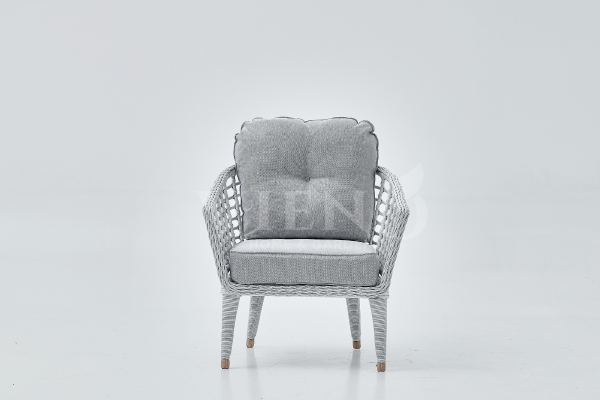 Rodos Rattan Bahçe Balkon Oturma Grubu Gri