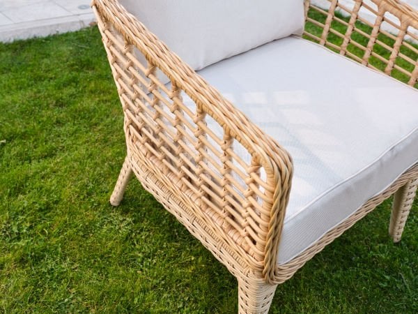 Rodos Rattan Bahçe Balkon Oturma Grubu Cappuccino