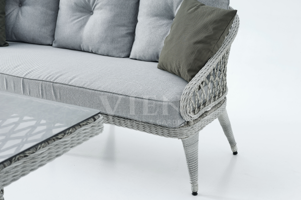 Venüs Rattan Bahçe Balkon Oturma Grubu Gri
