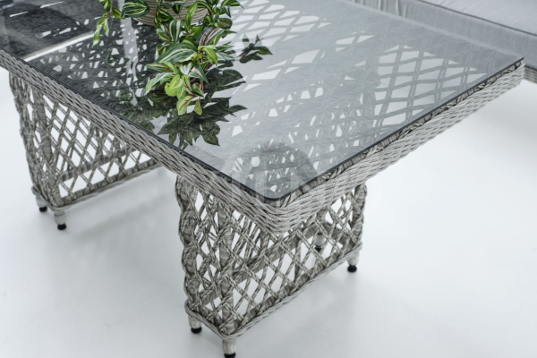 Venüs Rattan Bahçe Balkon Oturma Grubu Gri