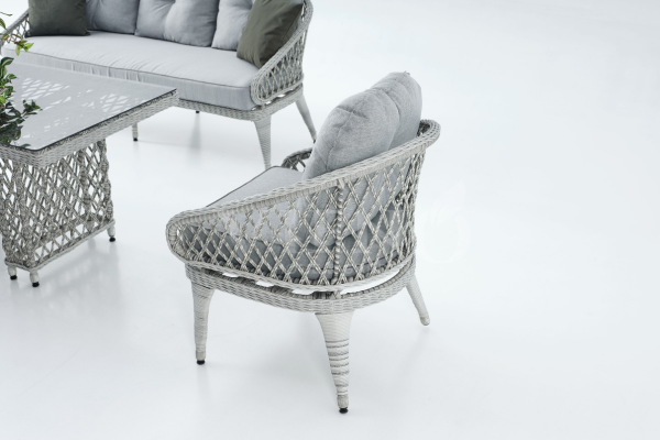 Venüs Rattan Bahçe Balkon Oturma Grubu Gri