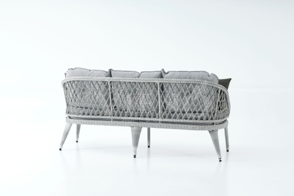 Venüs Rattan Bahçe Balkon Oturma Grubu Gri
